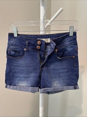 Cotton On Dark Blue Roll-Cuff Denim Shorts